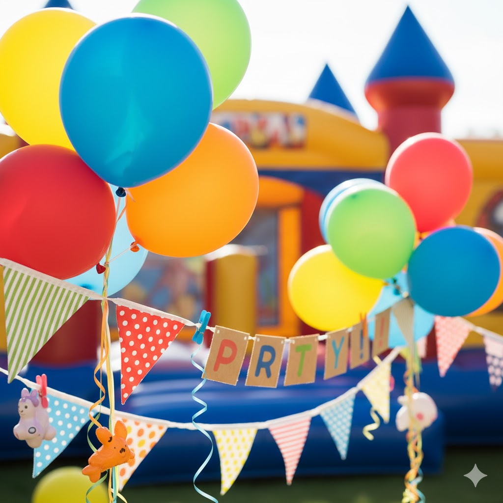 Hüpfburg Dekoration